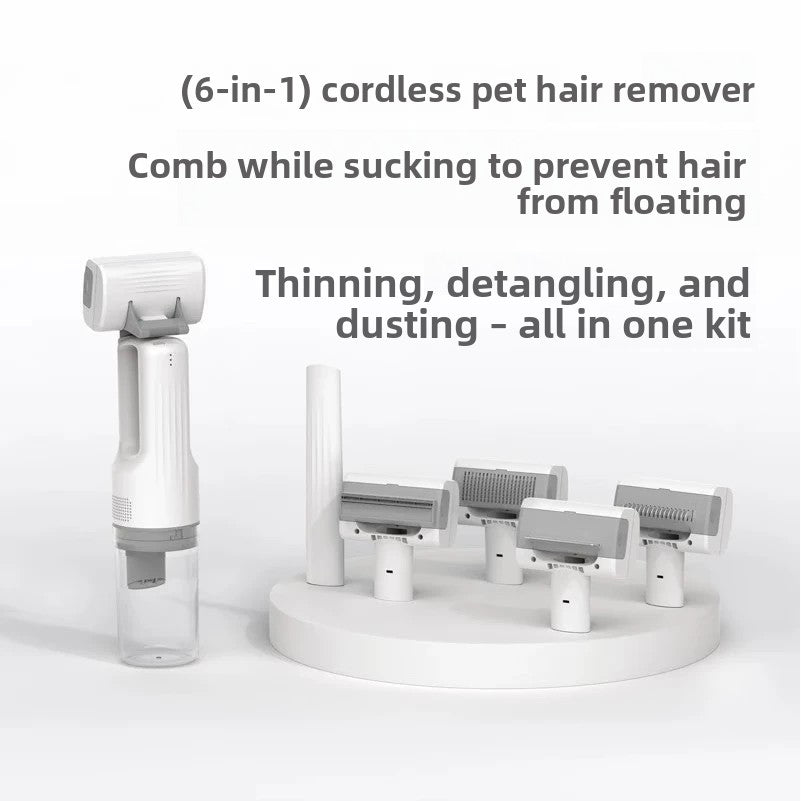 Wireless Pet Grooming Vacuum Comb