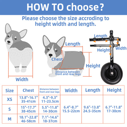Pet Dog Rehabilitation Walking Aid Cart